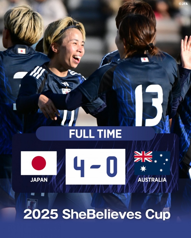  熱身賽日本女足4-0澳大利亞女足，田中美南2射1傳&長谷川唯任隊(duì)長