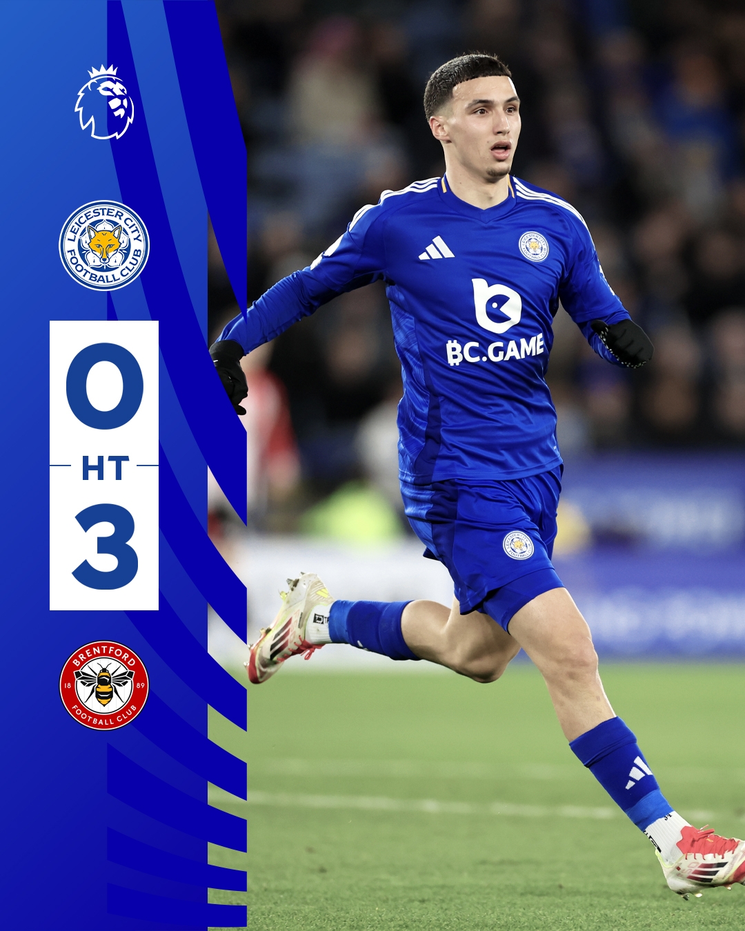  半場0-3！萊斯特若不進球輸球，將主場6連敗0進球創(chuàng)歷史最糟戰(zhàn)績