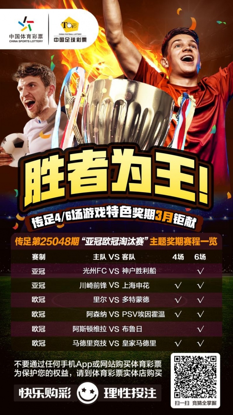  勝者為王！傳足特色獎(jiǎng)期第25048期聚焦亞冠歐冠淘汰賽