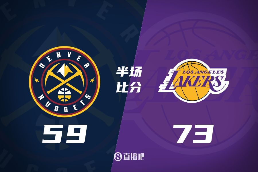  水銀瀉地的進攻火力次節(jié)暫緩！東契奇25分 湖人半場領(lǐng)先掘金14分