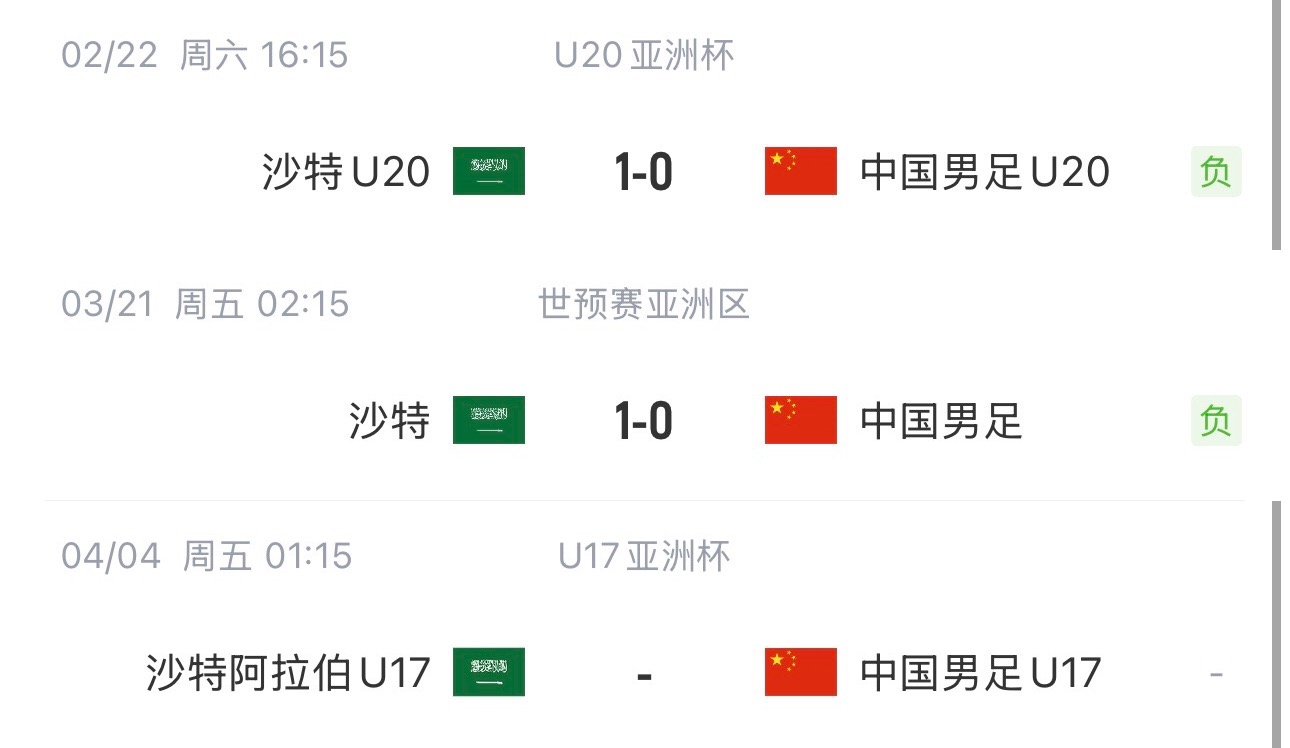  國(guó)字號(hào)三遇沙特！國(guó)少U17亞洲杯首戰(zhàn)對(duì)陣沙特，此前國(guó)足&國(guó)青均負(fù)